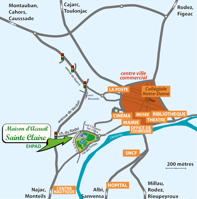 Plan de situation de la maison de retraite